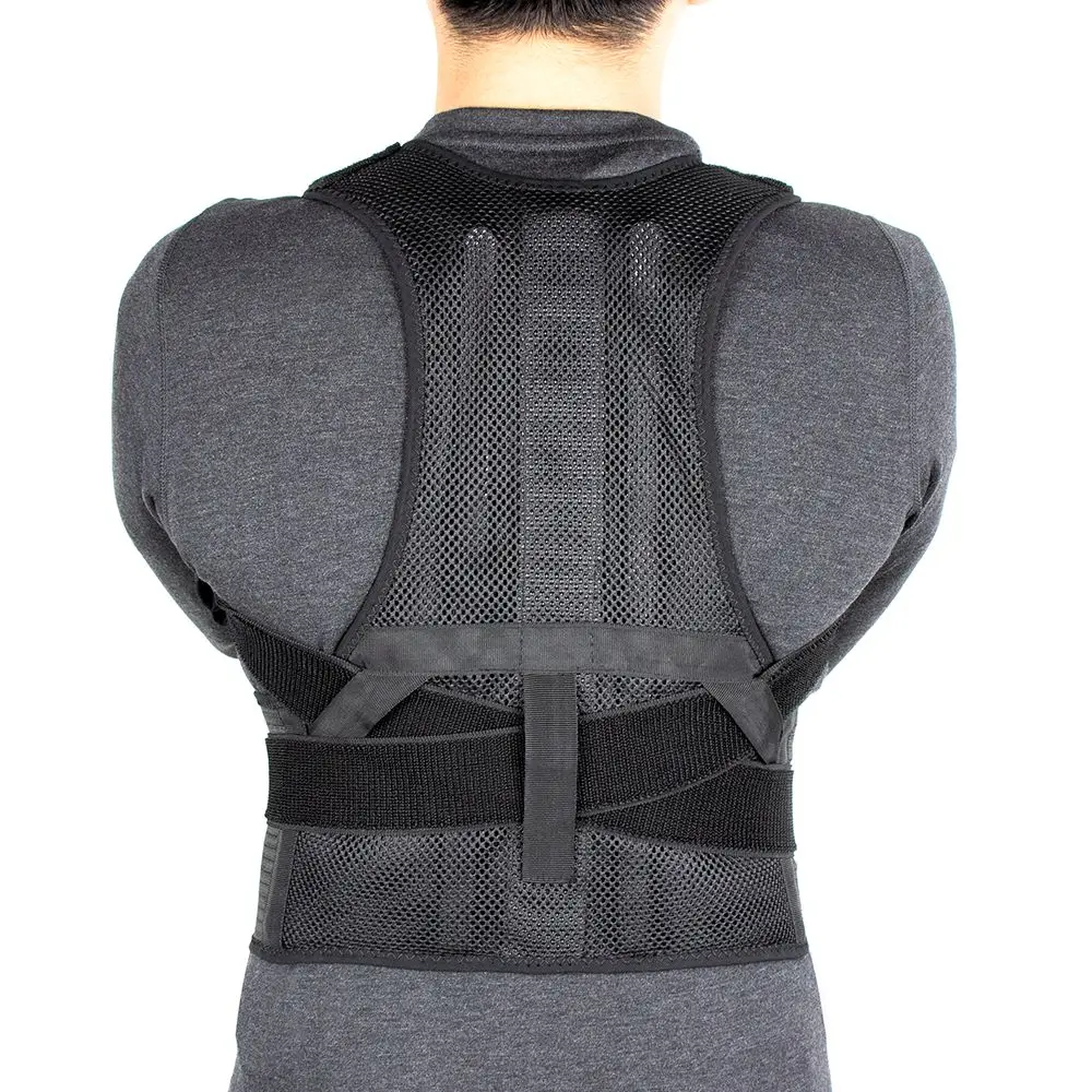 

2021 adjustable lumbar work belt lower back support brace back posture corrector, Black