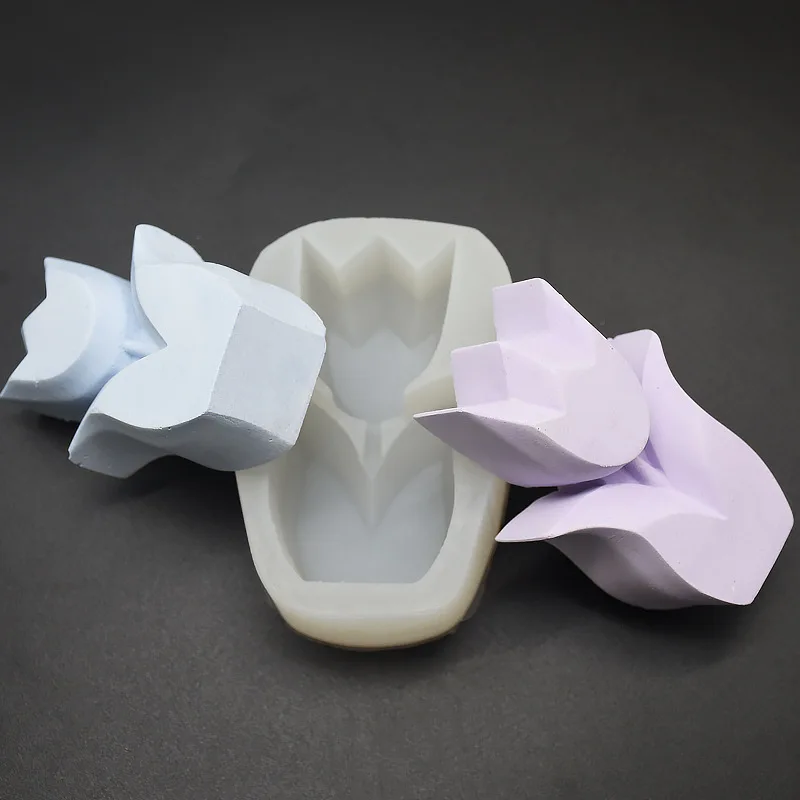 

LOVE'N LV777H Flower shape scented candle silicone mold soap plaster mold for candle gift making luxury candle mold