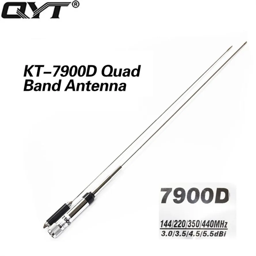 

QYT 7900D Quad Band 144/220/350/440MHz 3.0/3.5/4.5/5.5dBi Mobile Radio Antenna for Car Mobile Radio QYT KT 7900D 4 Bands Radio