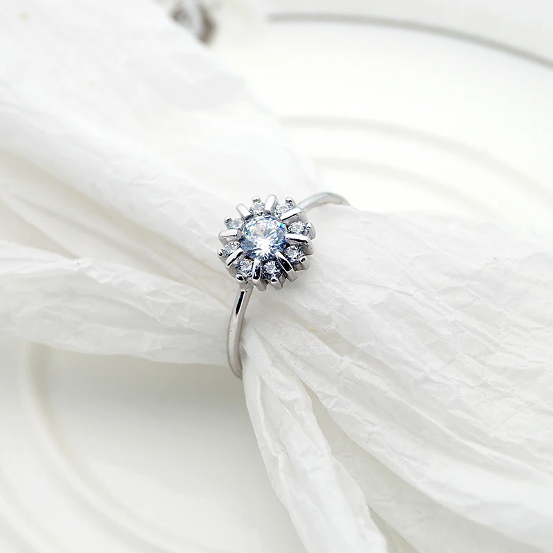 

Bridal Engagement Rings CZ Stone 925 Sterling Silver Rings S925 Wedding Rings