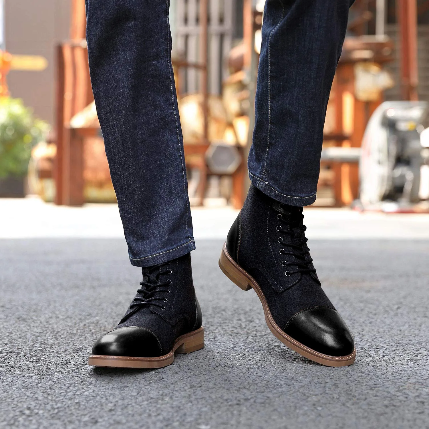

Comfortable Fashion Boots For Men Decent Chaussures-Homm Cheap Shoes For Men Business Official Men Boots