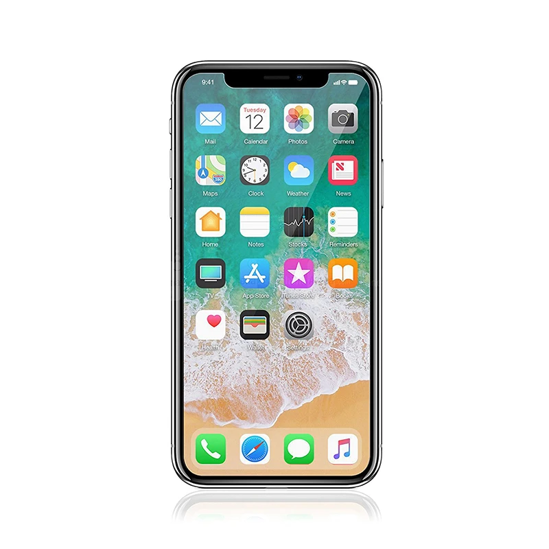 

china factory glass screen protector for iphone X 5.8 inch screen protector cell mobile, Black