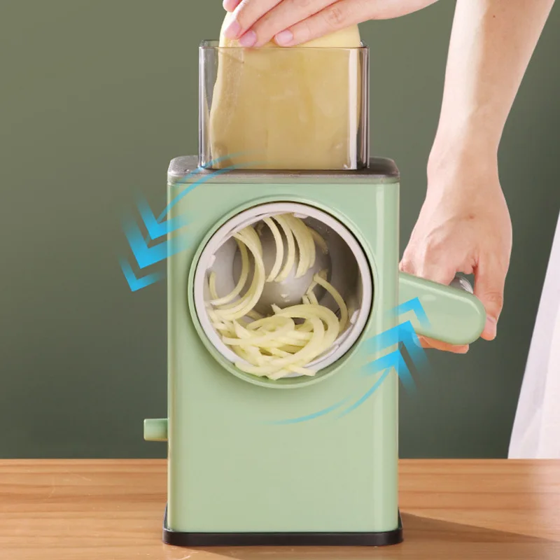 

GC Multifunctional hand-cranked storm vegetable slicer hand-rock tube vegetable cutting machine chopper vegetable cutter, Custom color