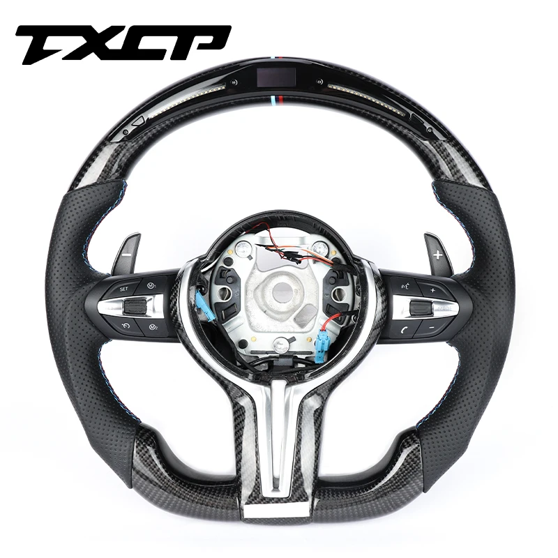 

Custom Alcantara LED carbon fiber steering wheel fit for BMW M5 M6 F10 F18 F11 F12 F30 M3 M4 racing wheel convertible