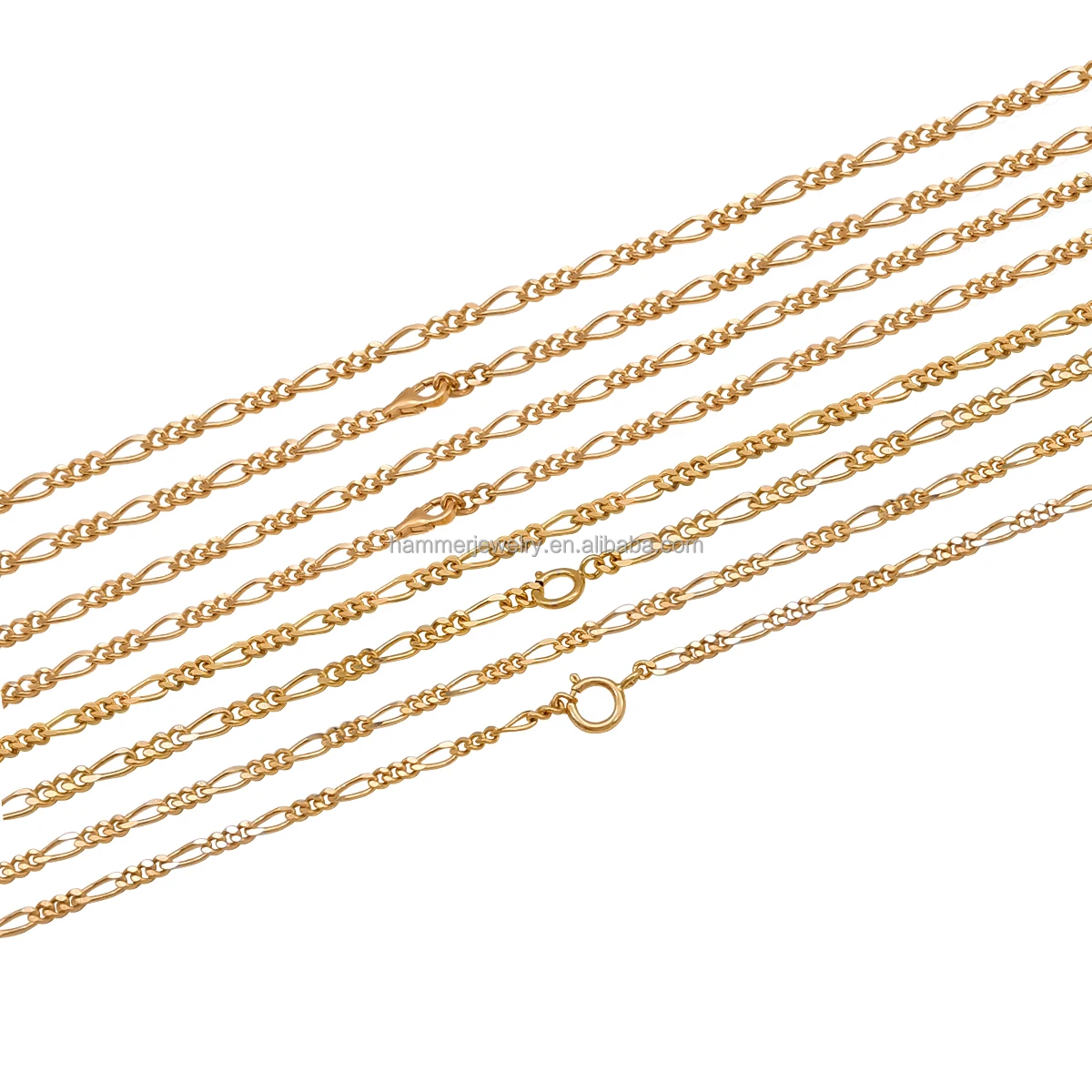 

Wholesale Fine Jewelry 18K Solid Gold Franco Chain Permanent welded jewelry For DIY Anklet Necklace