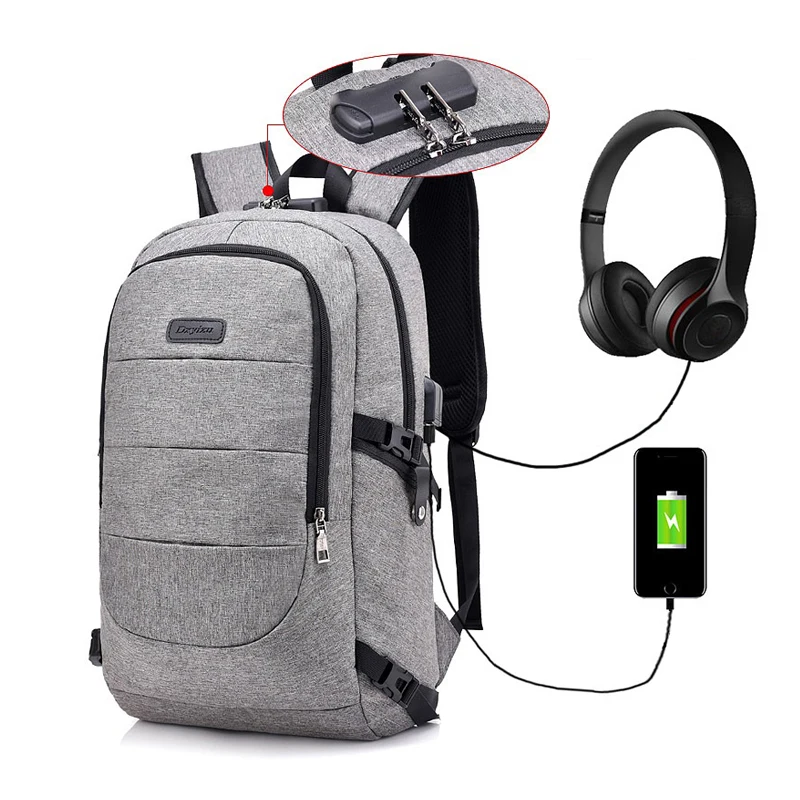 

Best 2021 Waterproof USB Charger Port School Bag Mochila Bagpack Mens Women Anti Theft Smart Laptop Backpack, Any colors can be customized