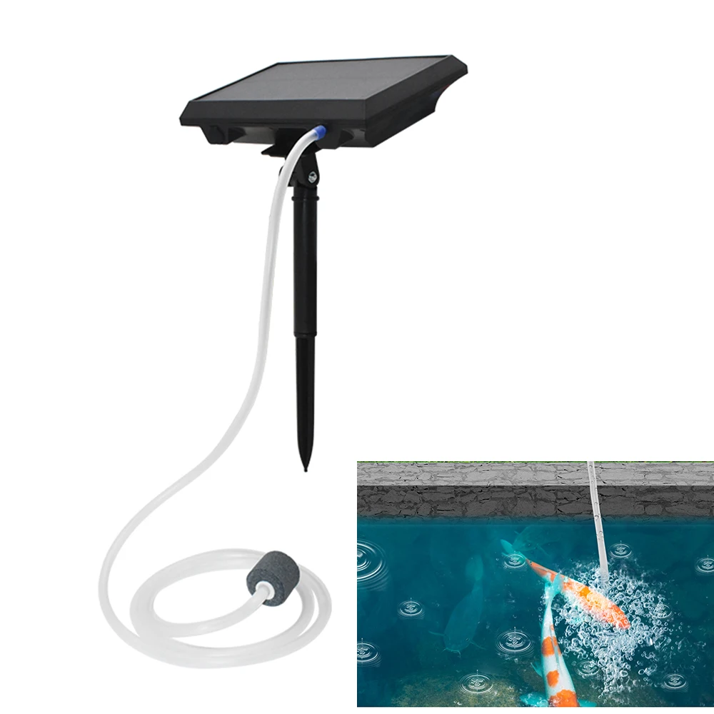 

2021 NEW Waterproof solar air pump aquarium fish tank air pump oxygen air pump