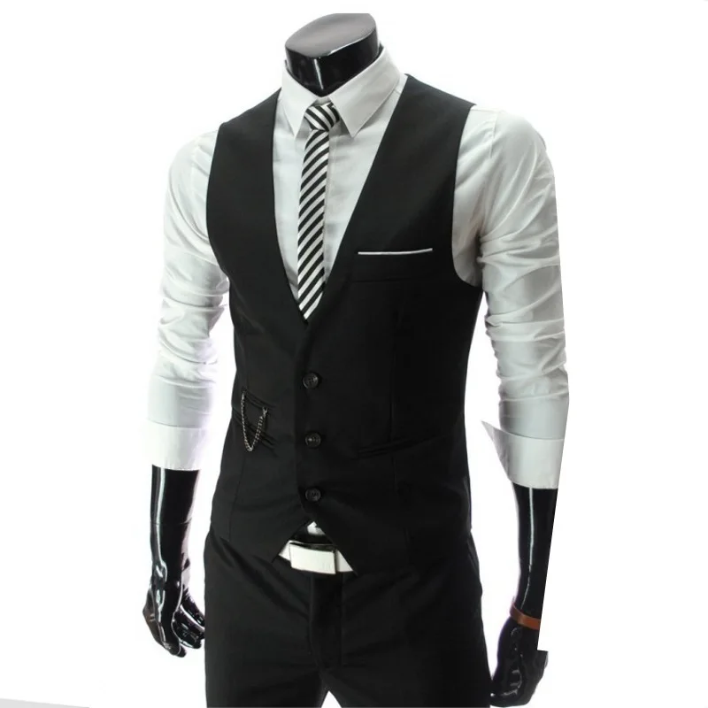 

New men's Suit vest Korean Slim work suit Suit vest men's best man Business wear