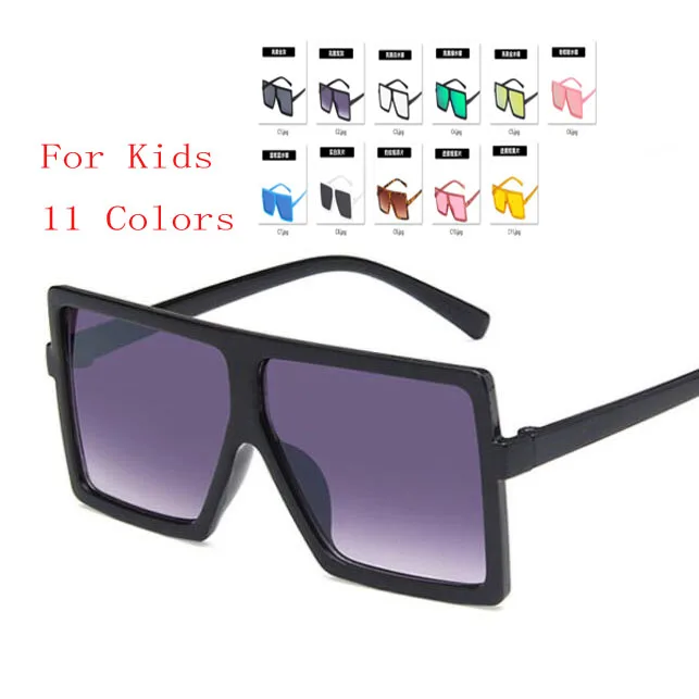 

TY0300 Square Big Frame Shades Children Sun Glasses Baby Boys Girls Lovely Eyeglasses Oculos Trend Eyewear Kids Sunglasses