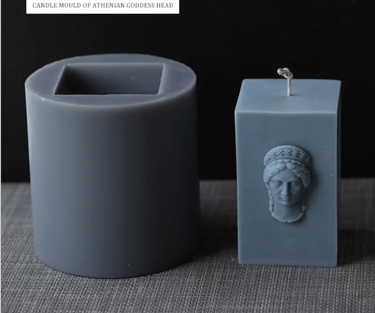 

LOVE'N DIY Candle Mold Athenian goddess head Candle Mold home furnishings European retro Figure Cake Decoration