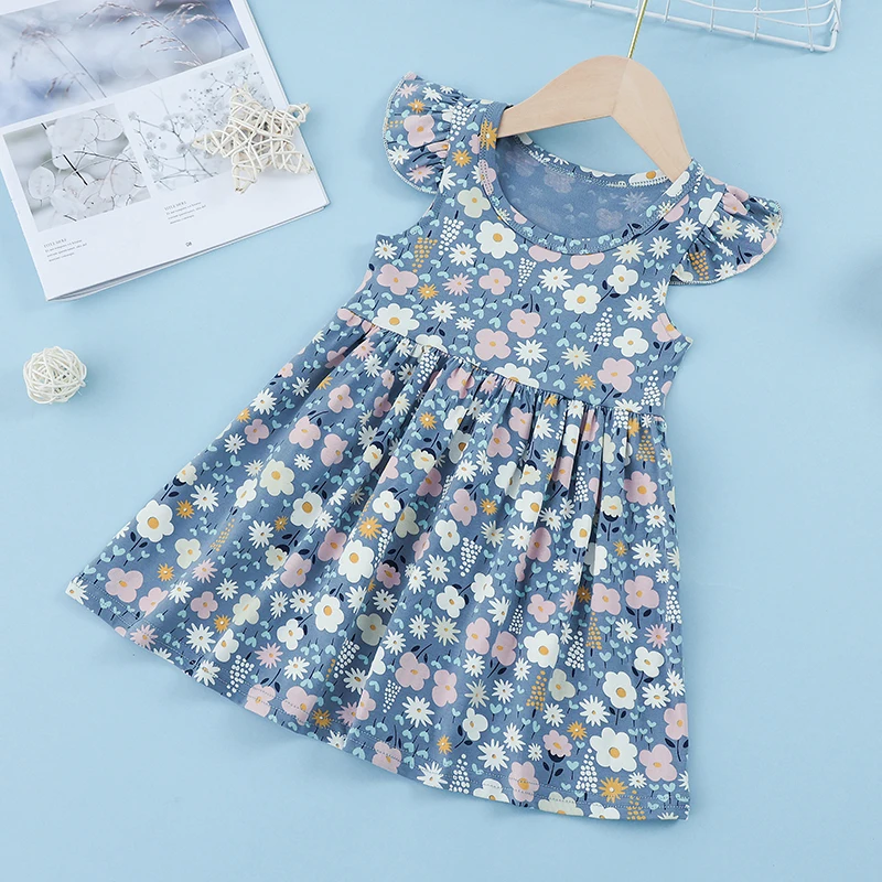 

Children's summer new style cotton silk skirt dress children's princess dress nightdress wholesale, Picture shows