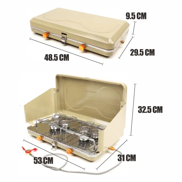Homful Outdoor Two Burner Gas Stove Stainless Steel Folding Camping Stove Buy Camping Stove