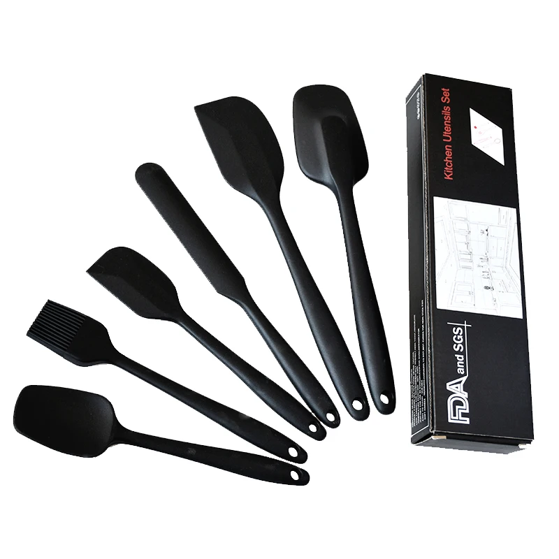 

6 Piece Non-Stick Silicone Spatula Set Jar Spatula, Pantone color