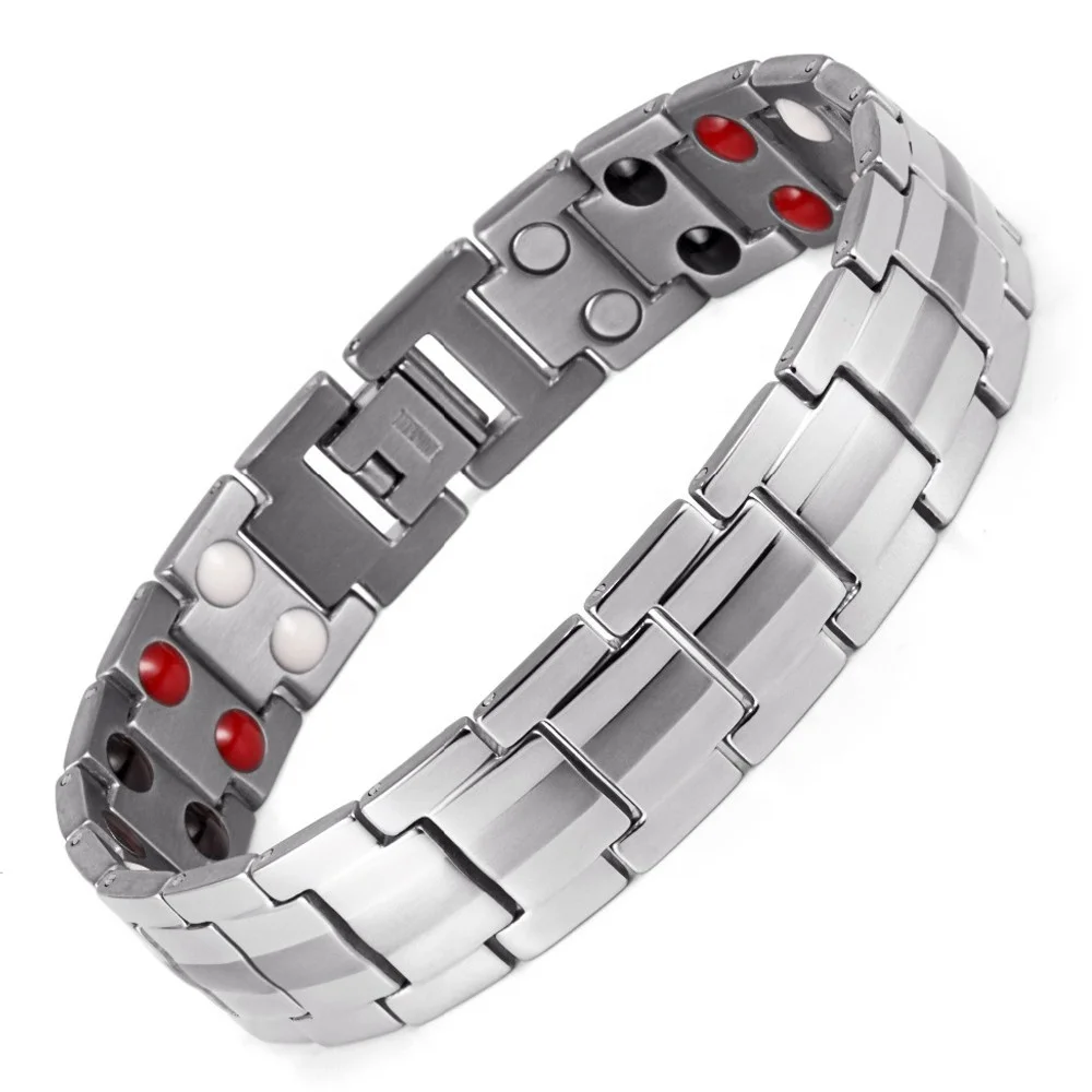 

Fashion Bracelets Jewelry Healing FIR Magnetic Titanium Bio Energy Bracelet For Men Blood Pressure Accessory