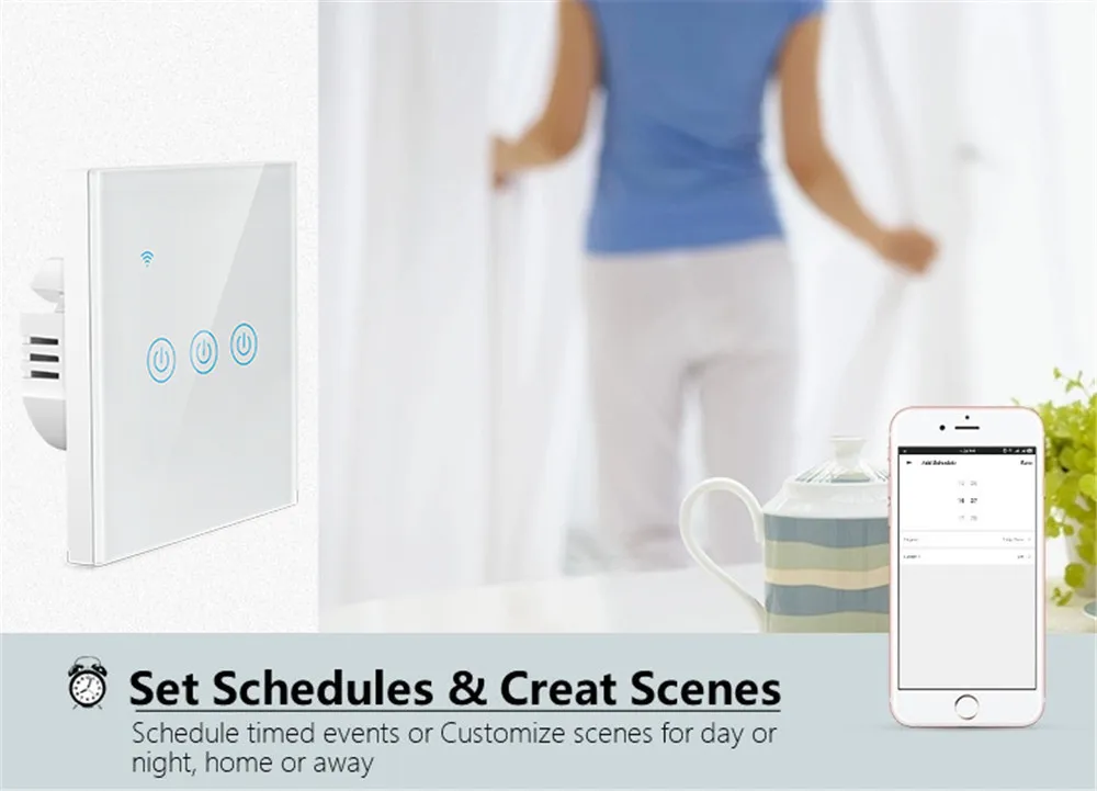 ZigBee Smart Touch Switch and Wifi Smart Touch Switch, support ALEXA and Google, Tuya APP control / Button control - ANKUX.COM