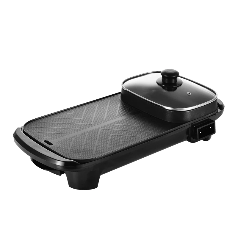 

Multi-functional family table electric grill hot pot integration