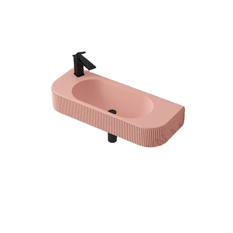 

Modern Nordic solid surface small size decorative sanitary wash basin