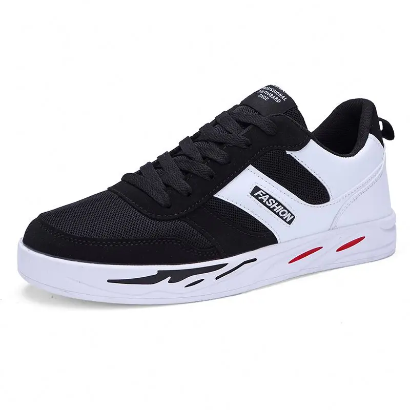 

Fashion Breathable Anti-Slippery Shock-Absorbant Men Casual Sneakers, Black/black-white/black-red