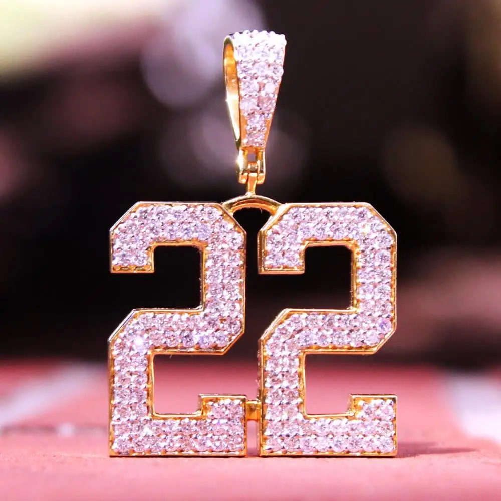 
hiphop style custom jewelry 925 sterling silver hand paving diamond double layer custom pendant 