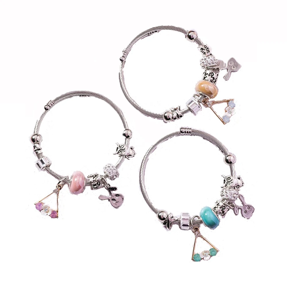 

Nurse gift/Girls bracelet Custom fancy silver tone charms cat bracelet /pendant DIY women jewelry sets