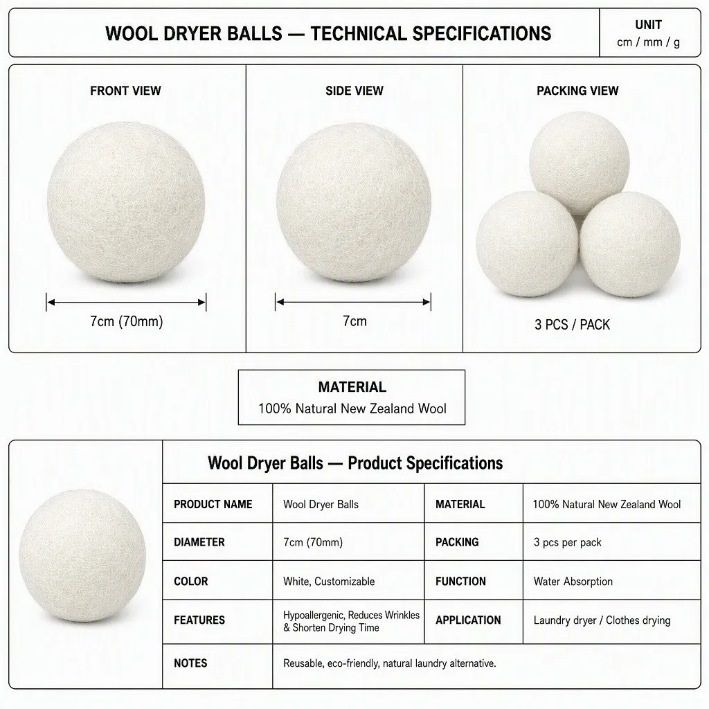 Color Box Pack Wool Felt Balls specifications