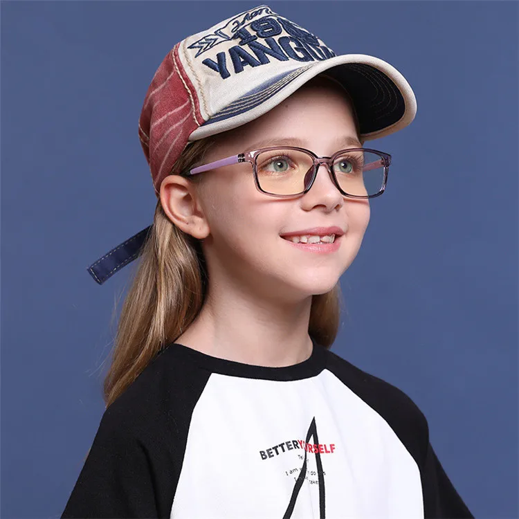 

Children's anti blue ray computer glasses silicone soft boys and girls optic frame anti radiation glasses