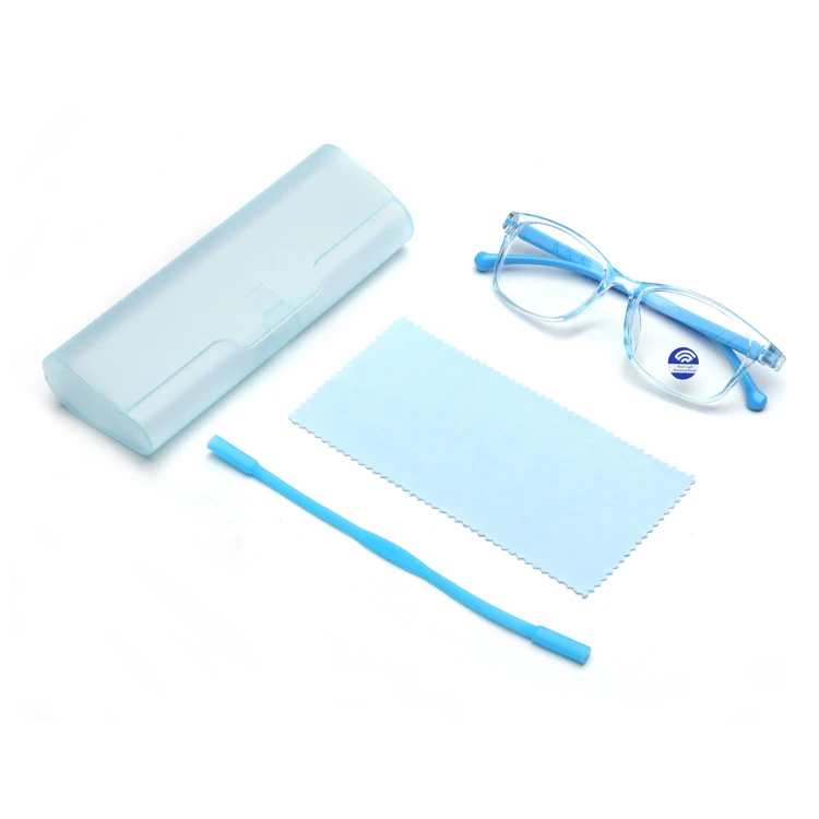 

SKYWAY Multicolor Kids Glasses Case Nylon Eyeglass Rope Eyeglass Cleaning Cloth Anti Blue Light Blocking Glasses Set