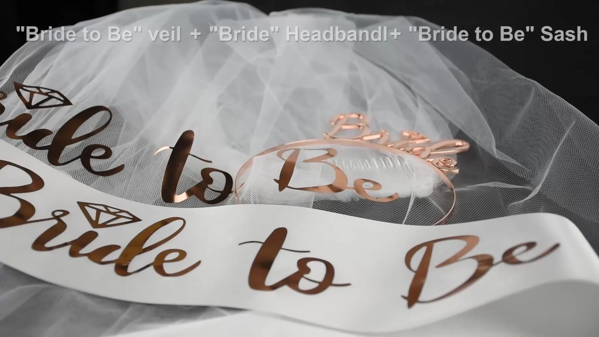 Bride To Be Decorations Kit Bride Tiara Bridal Shower Supplie White