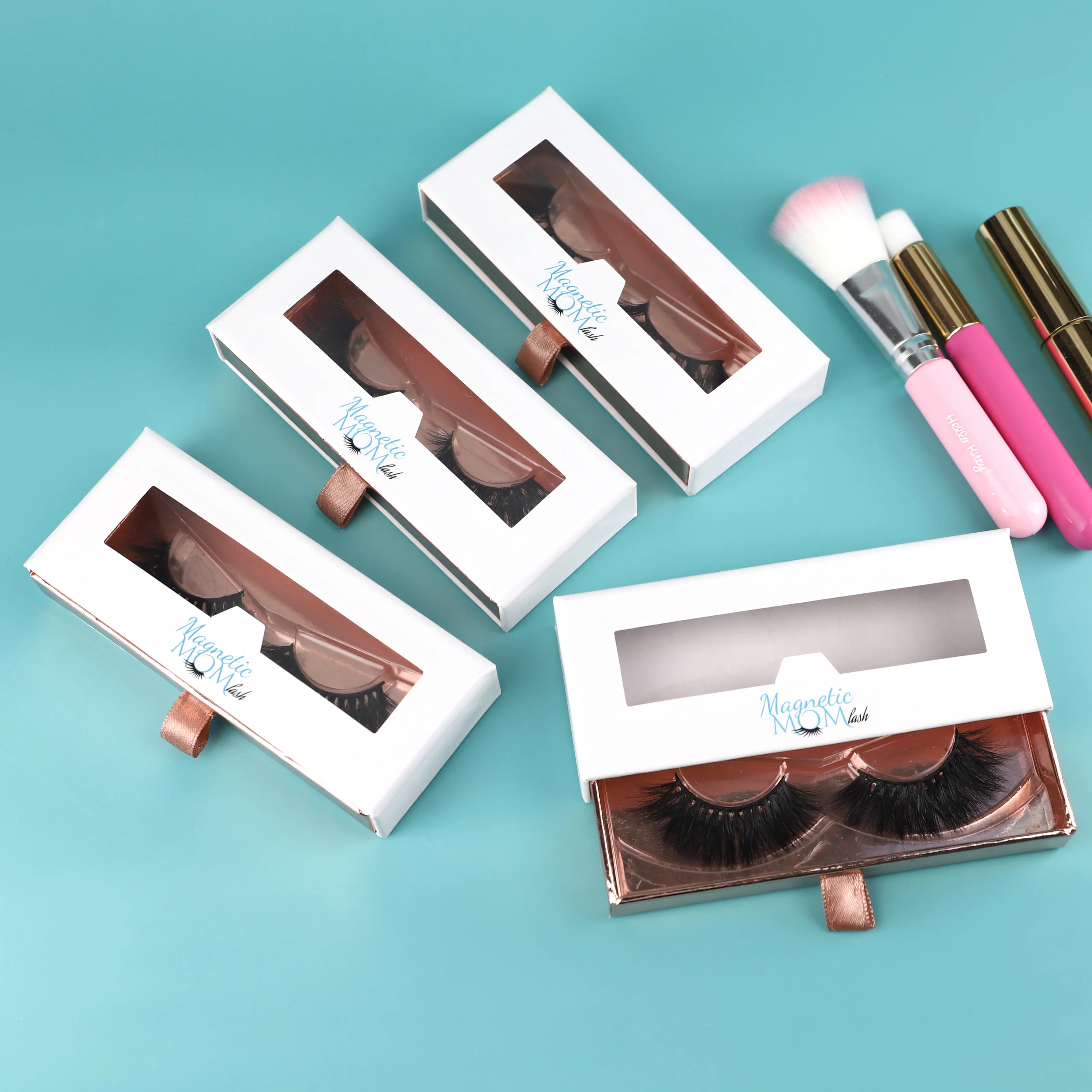 

hot sale super long 5D 25mm mink eyelash and custom package