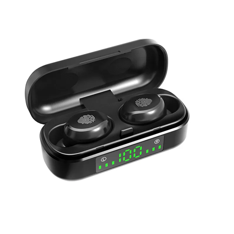 

V8 True Wireless Earbuds TWS Bt5.0 in ear Earphone Digital display Stereo Headset Noise Cancelling Wireless Headphones