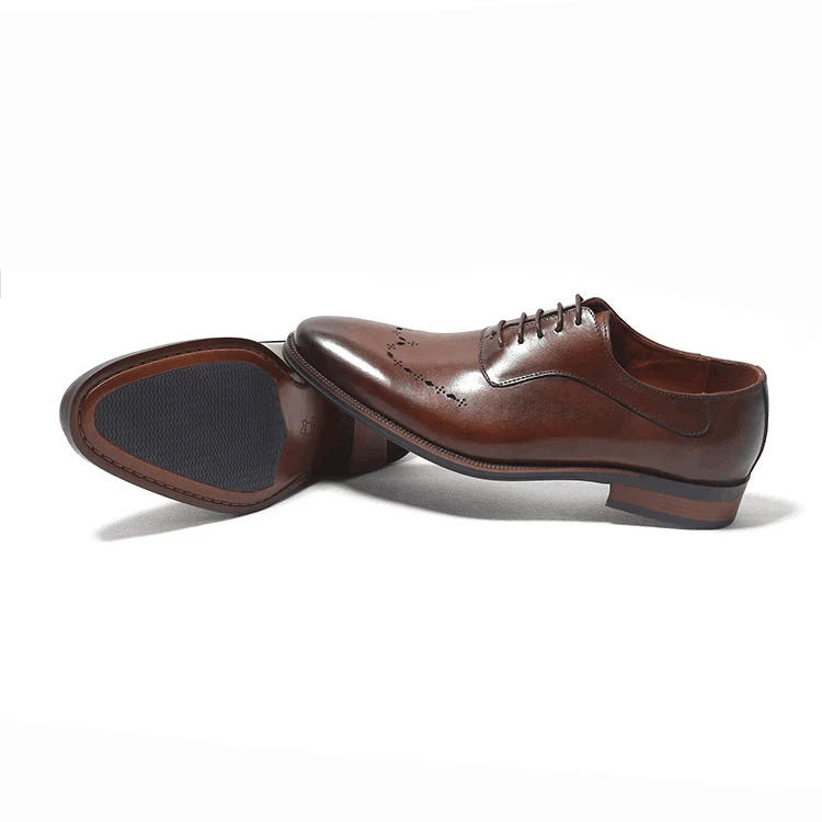

Breathable dress shoes men genuine leather italy zapatos mayorista brown black luxury shoes office leather casual formal shoes