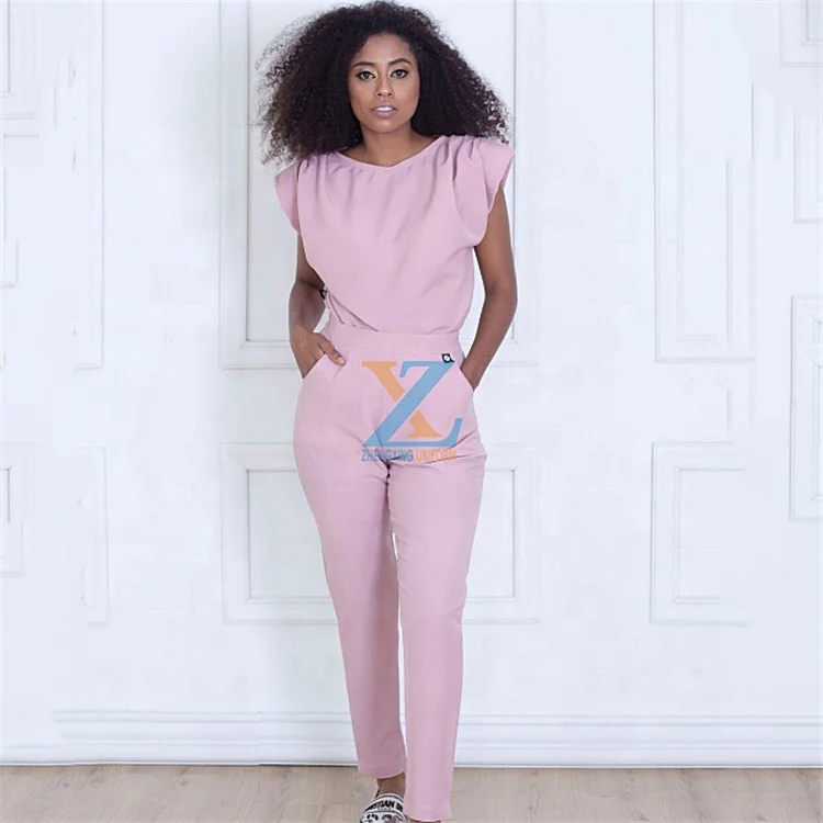 

Wholesale High Quality Hospital White Nurse Uniform Short Sleeve Medical Scrubs For Women, Customized