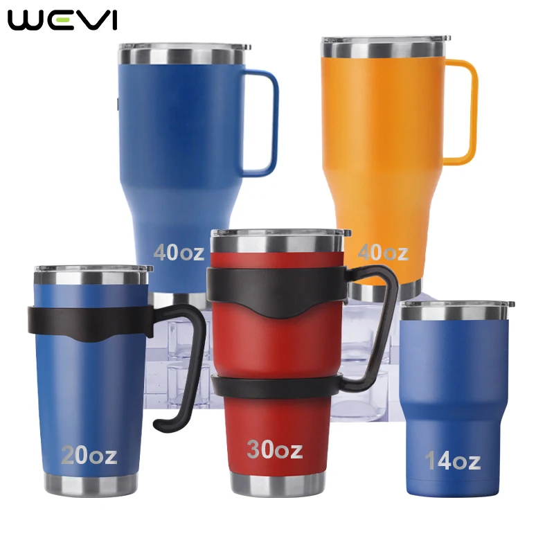 

WeVi custom 20oz 30oz double walled water coffee vacuum stainless steel vacuum insulated 40oz tumbler with straw, Customized colors acceptable