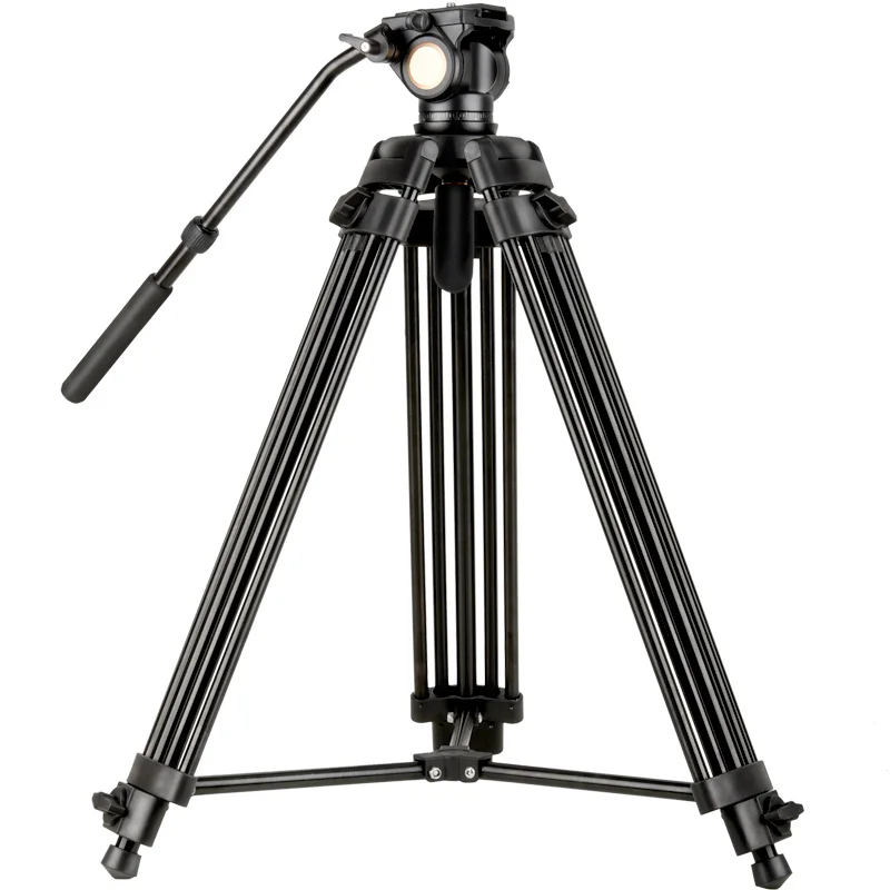 

Hot selling camera tripod QZSD-Q880 aluminum tripod have 3 sections telescopic legs heavy duty tripod, Black