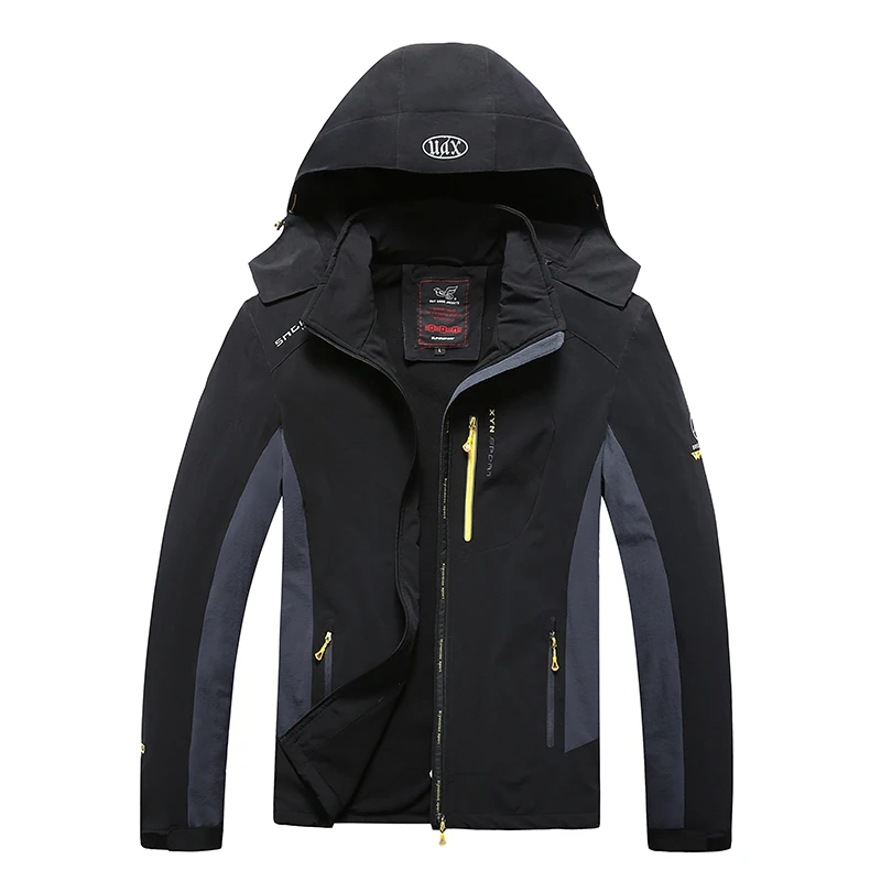 2019 Outdoor winter fleece waterproof hooded fashion warm man jacket for motorcycle riding skiing bike