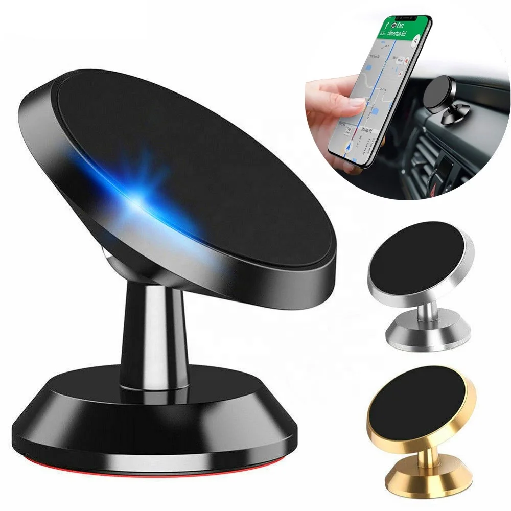 

Amazon Hot Selling 360 Degree Rotating Magnetic Mobile Car Holder with 3M Sticker Universal Mobile Phone Holder With Retail Box