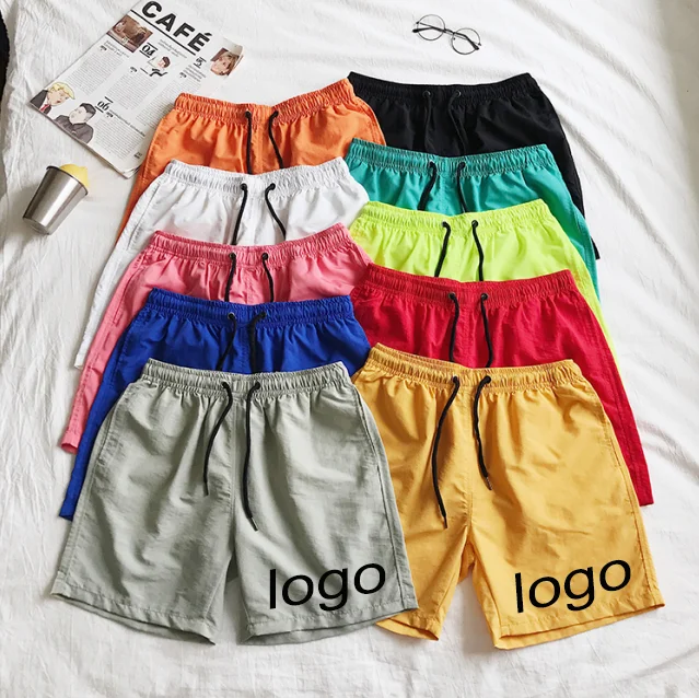 

High quality new arrival summer men's casual shorts solid color candy color five-point pants beach pants men sweatshorts