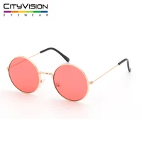 

Fashion color metal round frame red lenses baby kids sunglasses