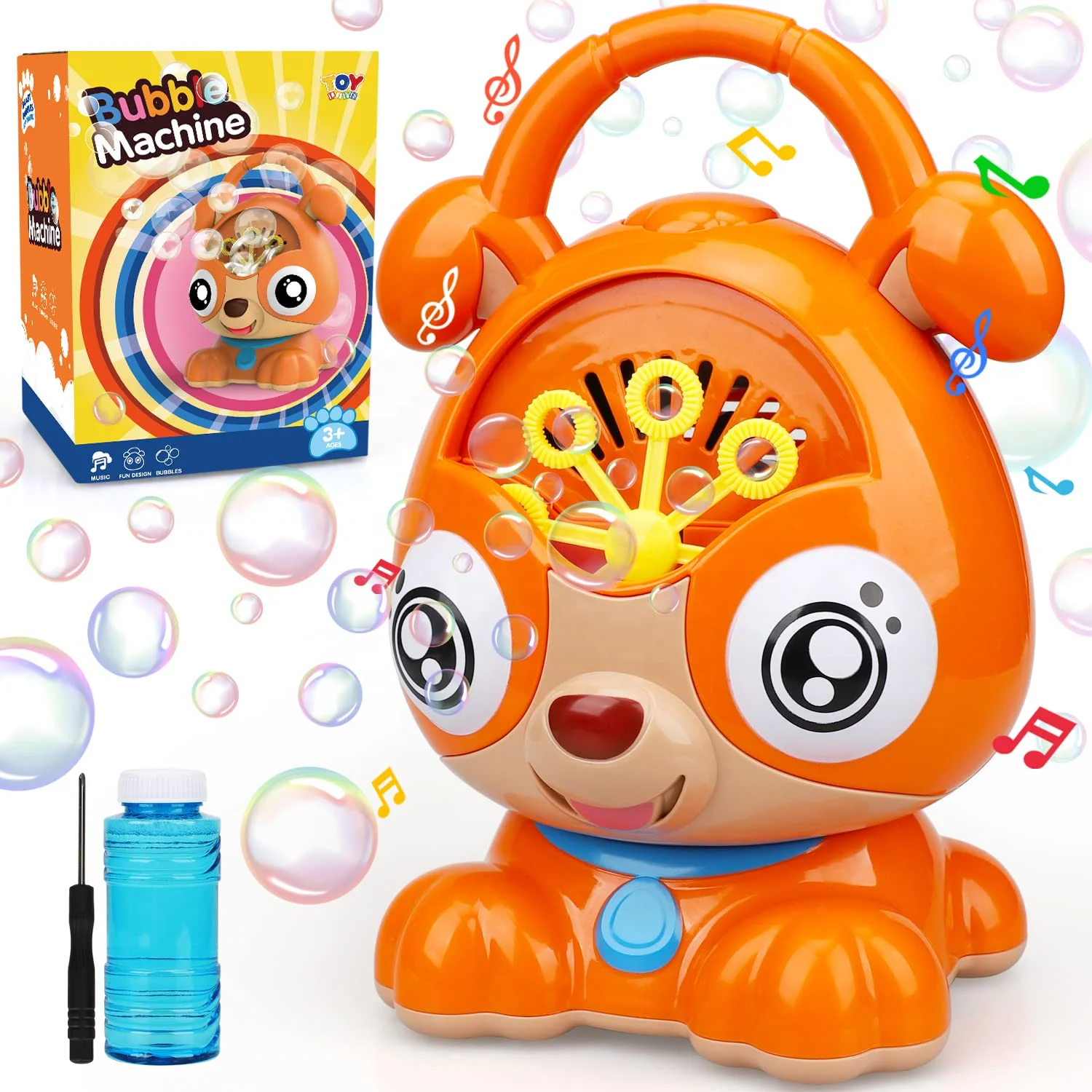 

(Only for US customers) TOY Life Electric Musical Cartoon Dog Outdoor Activity Bubble Blowing Toy Bubble Maker Machine for Kids