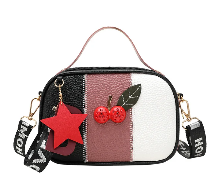 

New design contrast color camera bag women's mobile phone bag, Gray, blue, red, blue