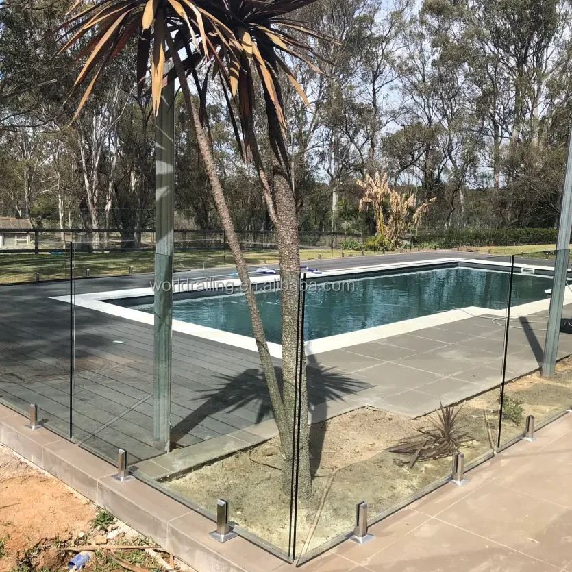 

YL Frameless Surface Railing Balustrade Swimming Pool Fence Stainless Balustrade Glass Spigots