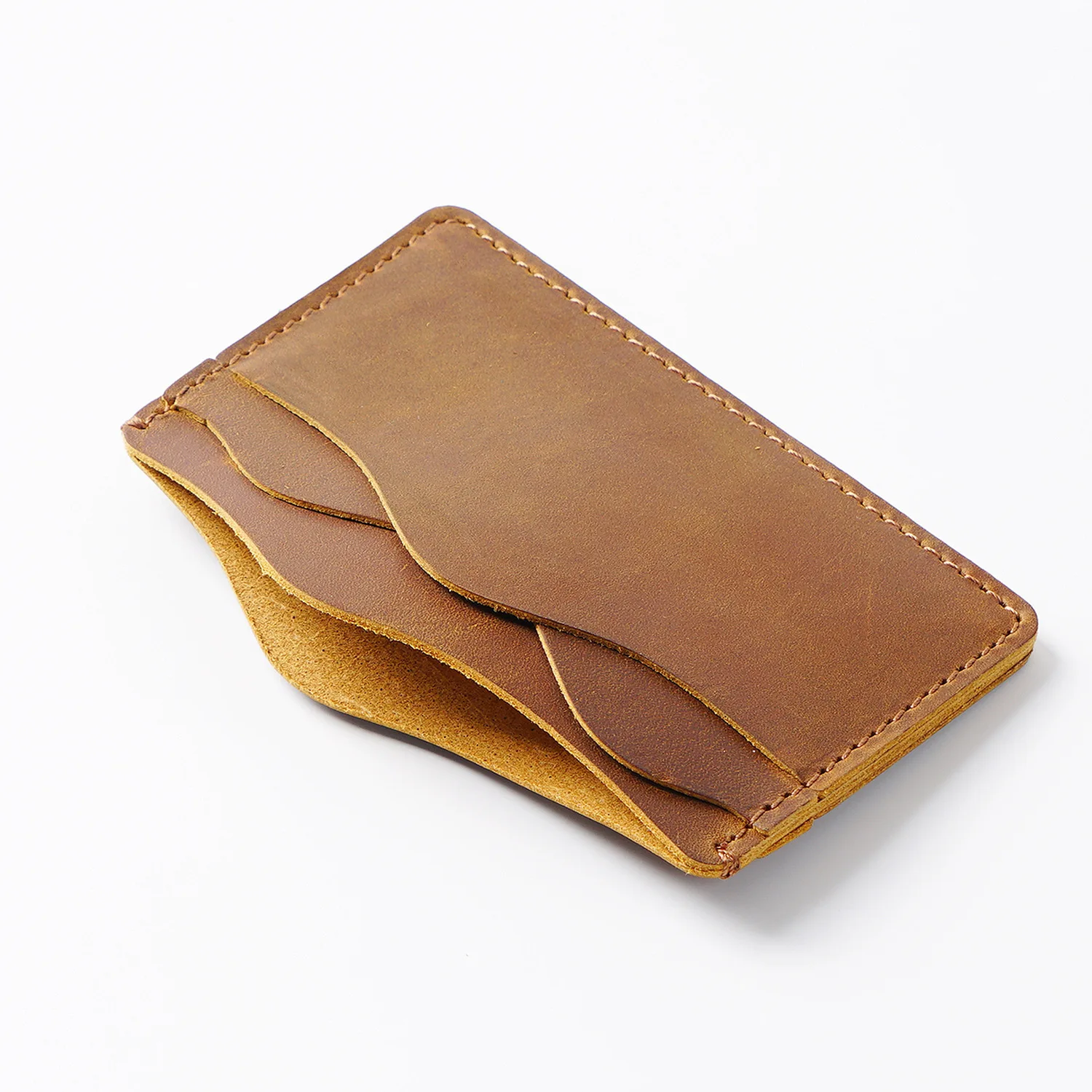 

Wholesale 2023 New Design Men's Bifold Wallet leather wallet Front Pocket Wallet Minimalist and Handmade