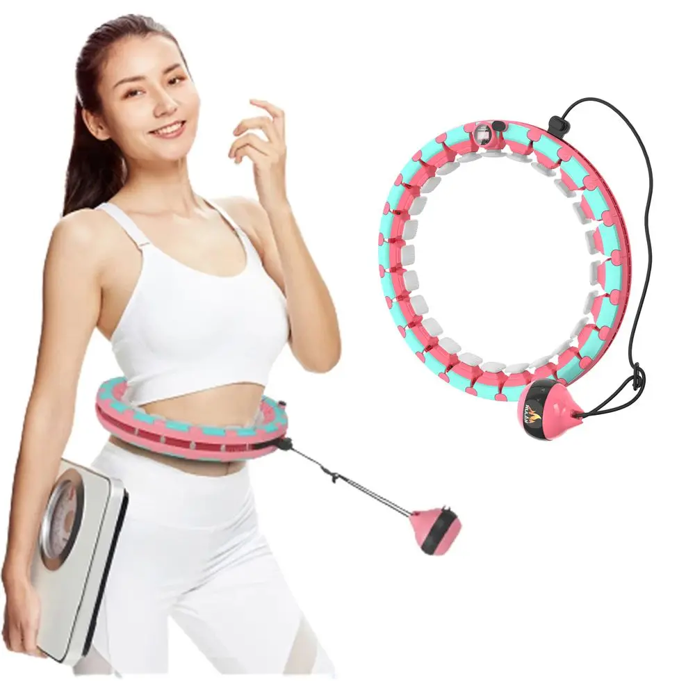 

24-Section Smart Hoops Thin Waist Intelligent Counting Hoop Detachable Sport Belly Trainer Weights Loss Slimming Hoola Circle