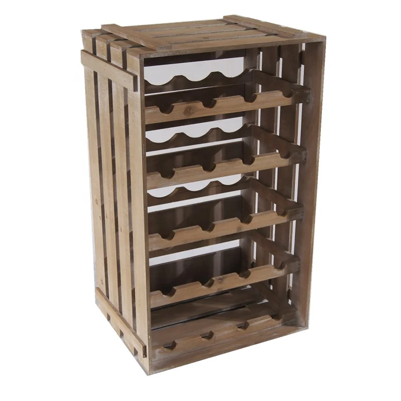 
2020 Hot Selling Home Kitchen Appliances 8 Bottles Place with Handle on Top Wood Wine Rack 
