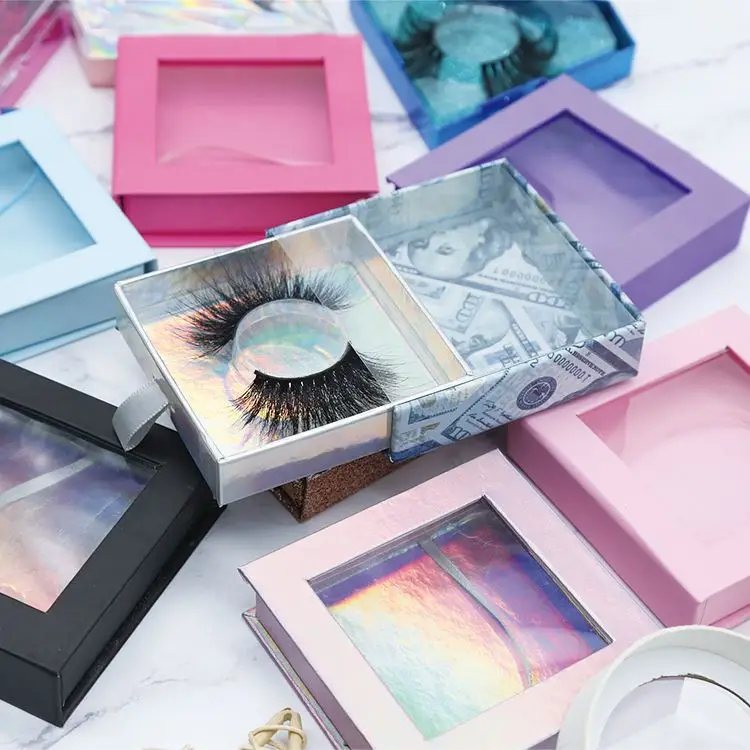 

Private Labels Rose Gold Eyelash Packaging Round Lashes Boxes For 3d Eyelashes 15mm Full Hand Made Natural 3d Mink Lashes, Natural black or colorful