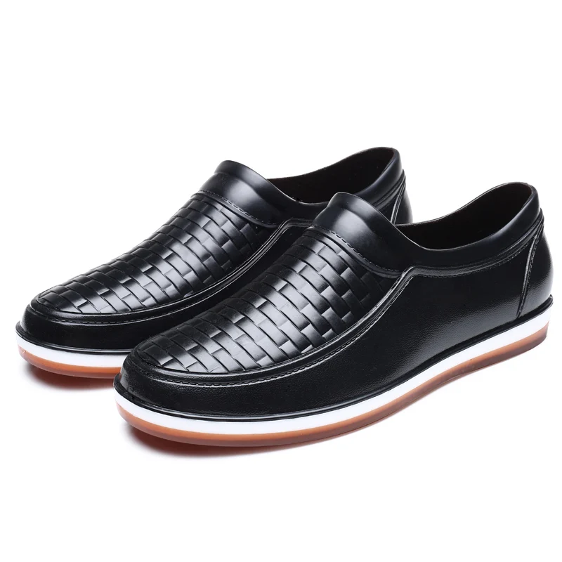 

PVC Waterproof Oil Resistance Kitchen Non-slip rain Shoes, Black/blue/brown