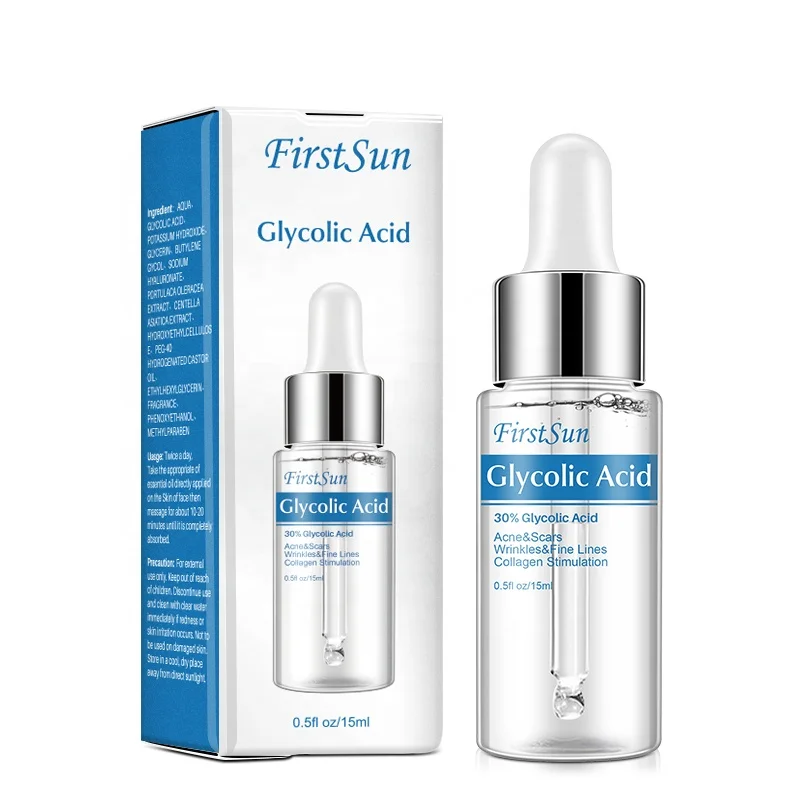 

FirstSun New 30% Glycolic Acid Skincare For Daily Use Facial Liquid Moisturizing Serum
