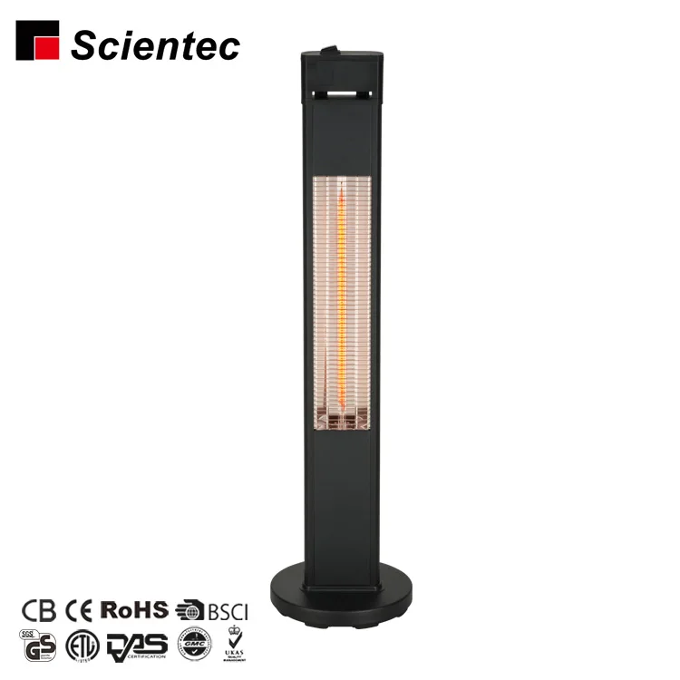 

Portable Far Infrared Radiant Outdoor Electric Floor Standing Patio Heater, Silver