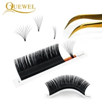 

Wholesale Price Blooming Easy Fans Lashes Custom Private Label 6-18mm Quewel Easy Fan Lashes Lash Extension Easy Fan