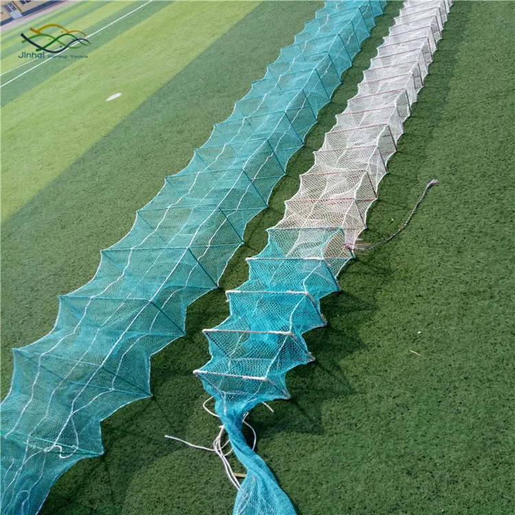 

High quality 30m/50m cage prawn fishing farming, Blue fish crab cage